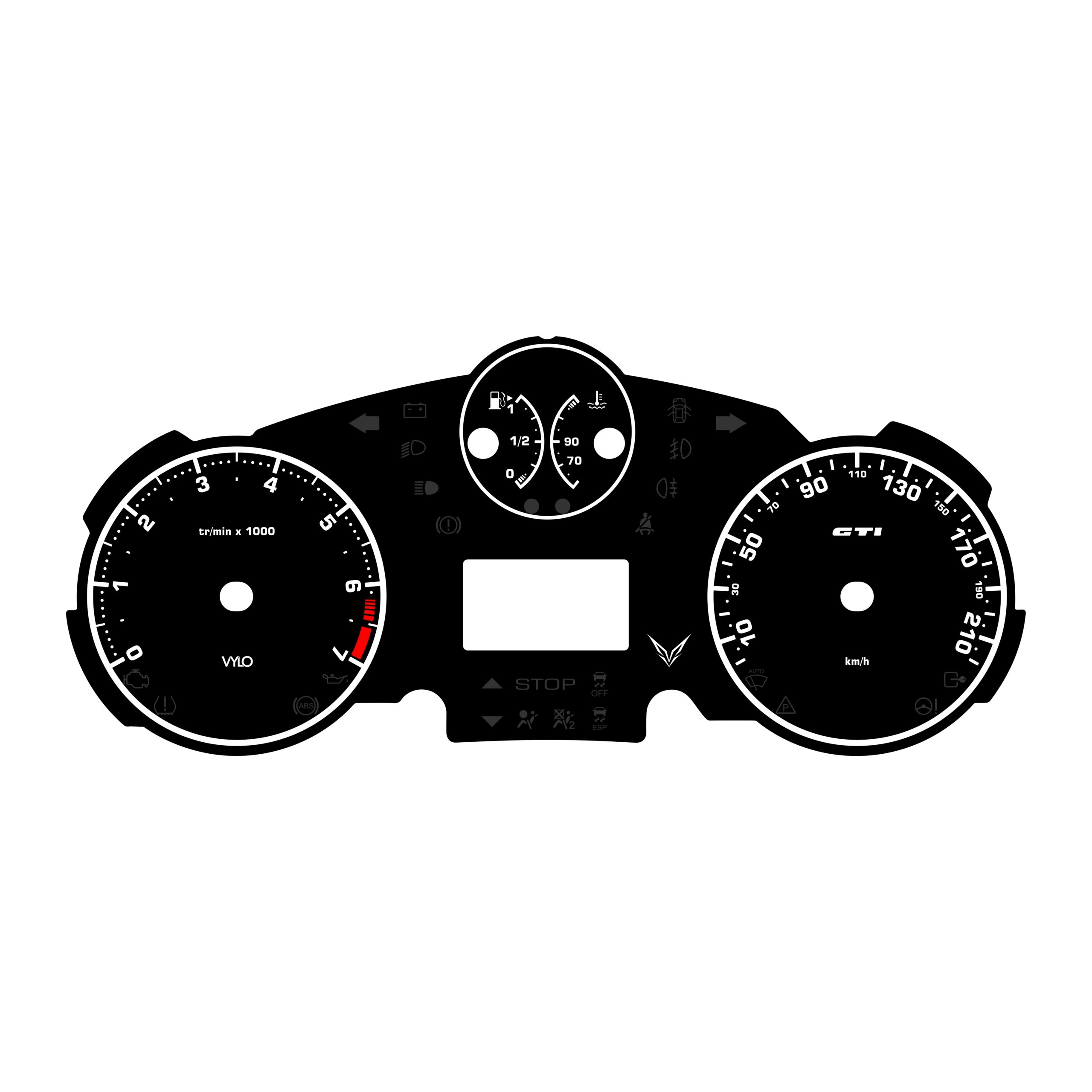 صفحه کیلومتر طرح GTI S