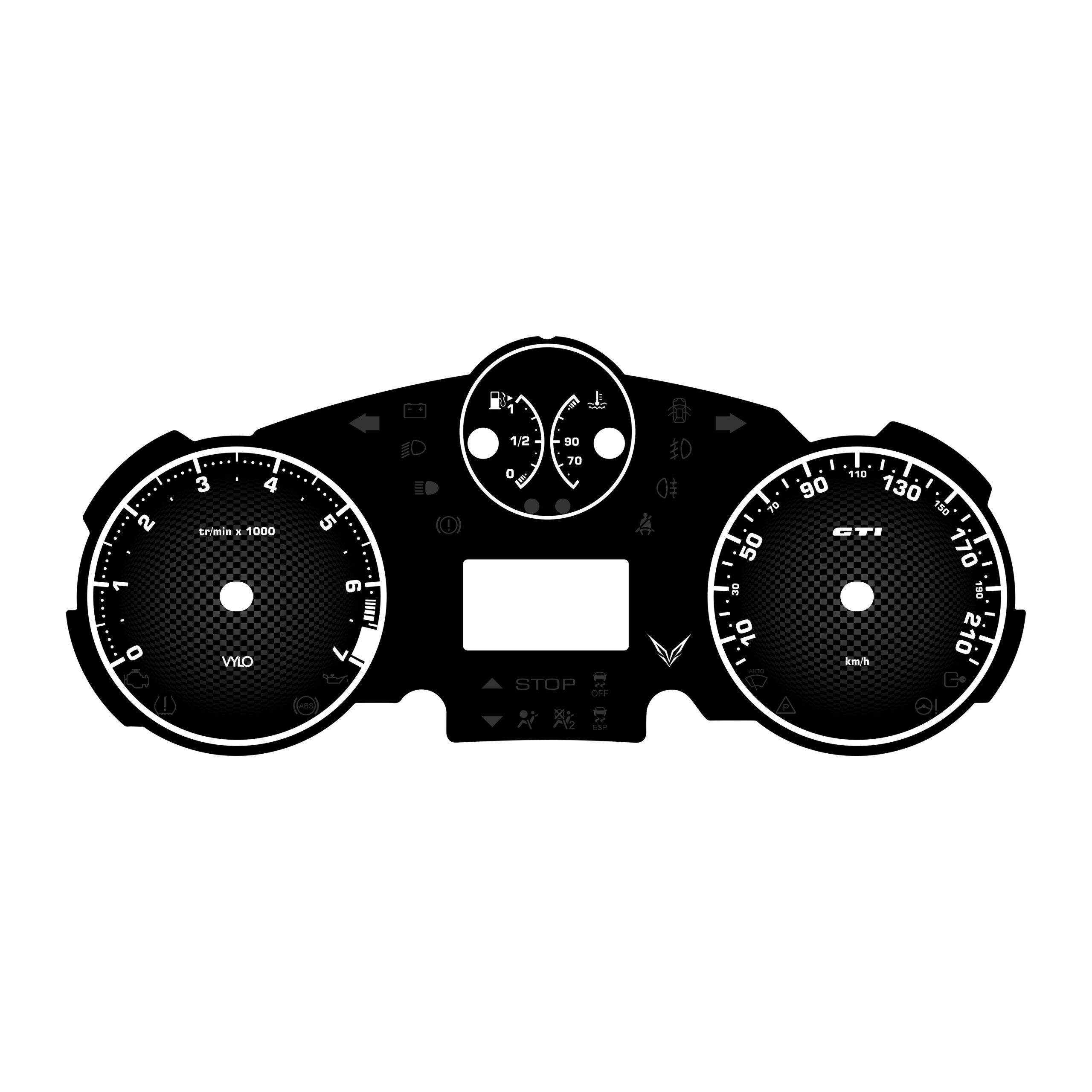 صفحه کیلومتر طرح GTI