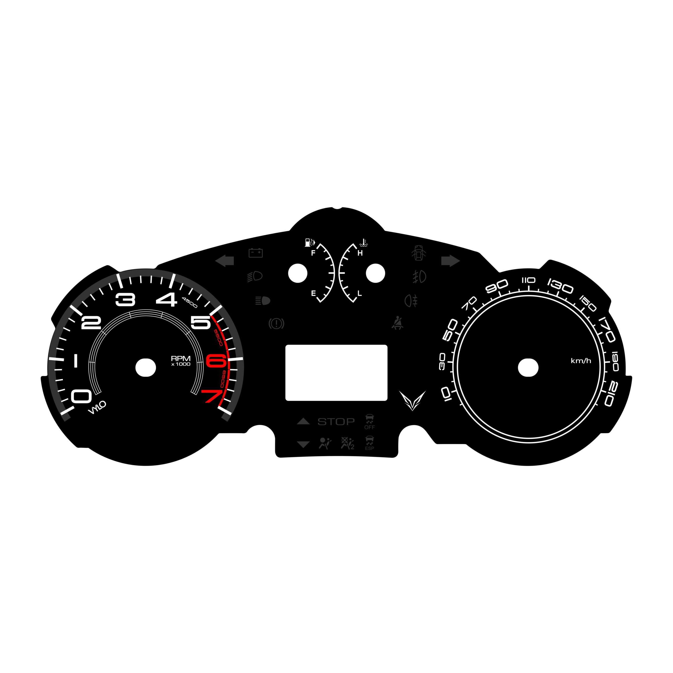 صفحه کیلومتر طرح Rally Sport