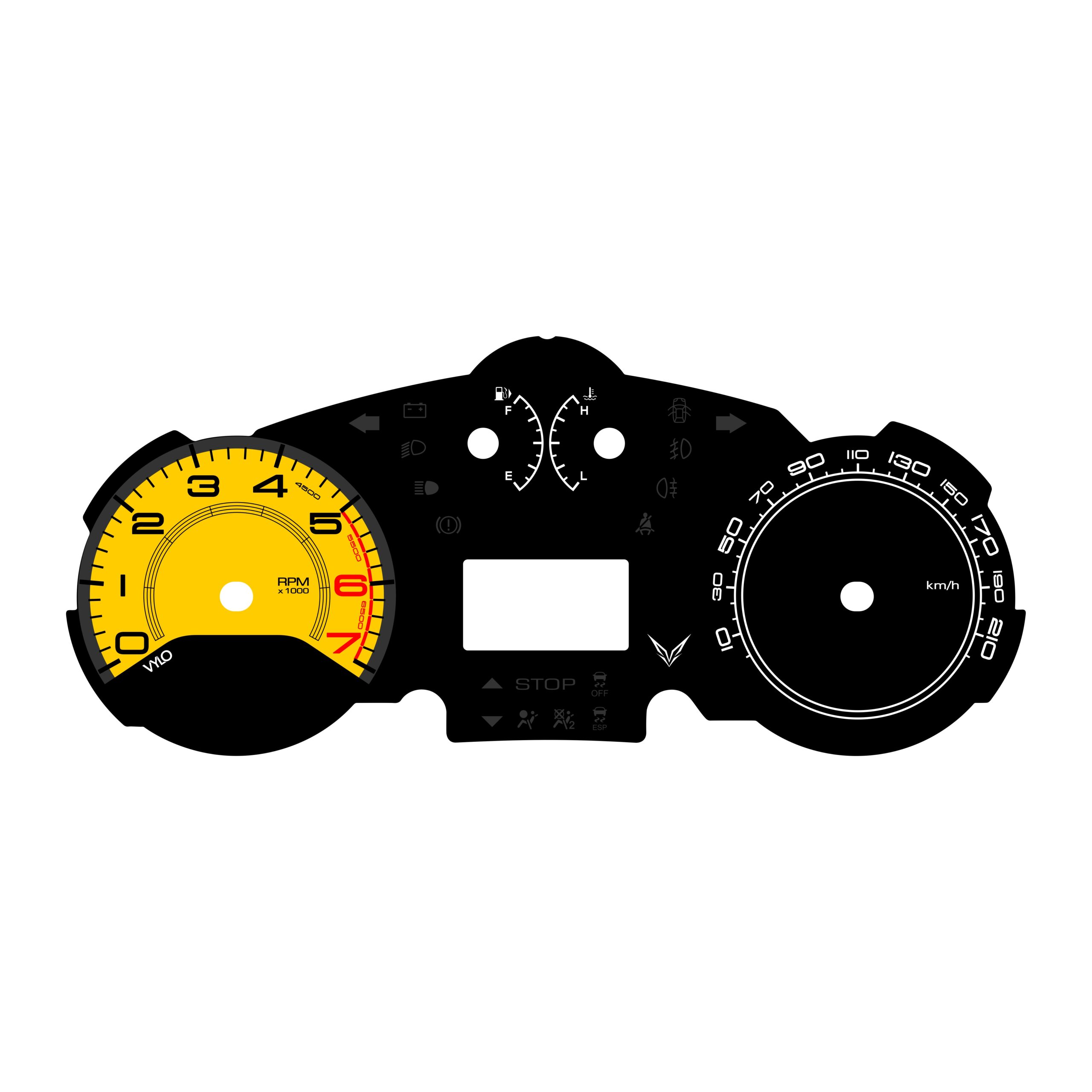 صفحه کیلومتر طرح Rally Sport